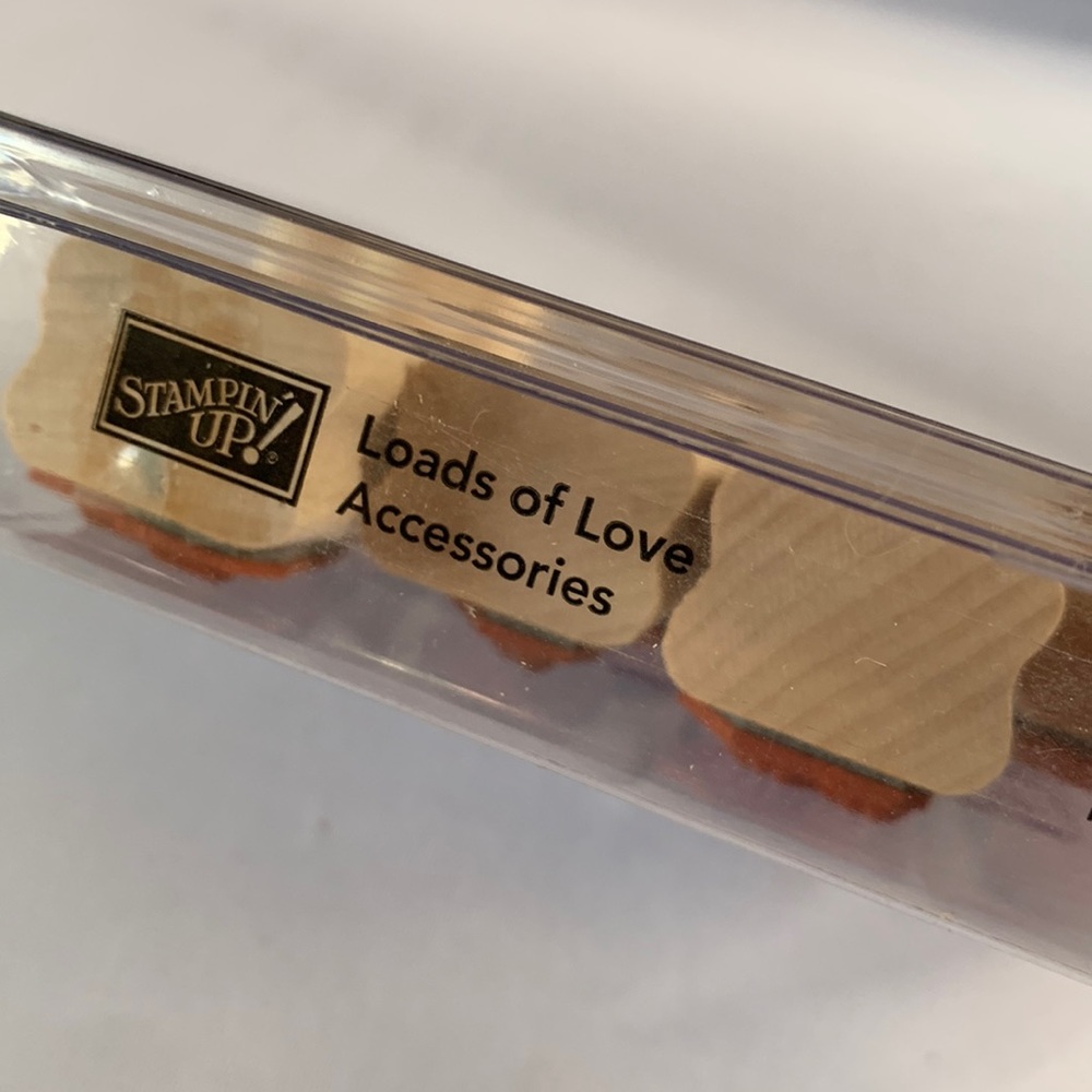 Stampin' Up LOADS OF LOVE ACCESSORIES Mounted Wood Stamp Set RETIRED - Picture 3 of 3